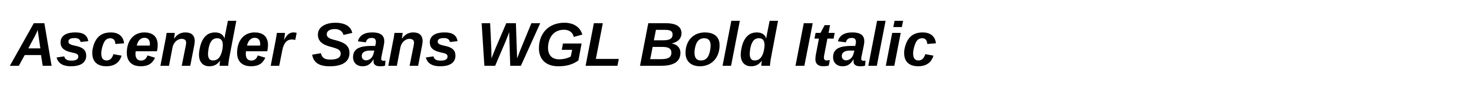 Ascender Sans WGL Bold Italic